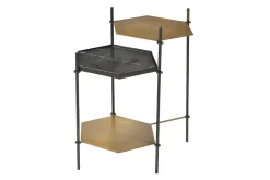 Beistelltisch Industrial Metall Marmor H 61cm