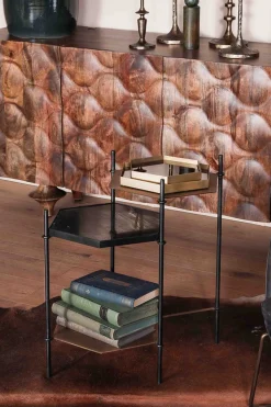 Beistelltisch Industrial Metall Marmor H 61cm