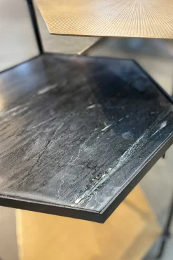 Beistelltisch Industrial Metall Marmor H 61cm