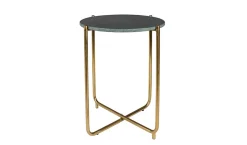 Beistelltisch rund Marmor grün h 54 cm