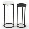 Beistelltisch Set Gats schwarz-weiß