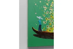 Bild Flower Boat grün 100x80 cm