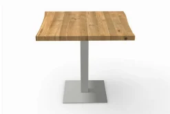 Bistrotisch Eiche Edelstahl 50