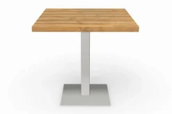 Bistrotisch Eiche Edelstahl 50 cm