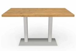 Bistrotisch Eiche gerade Edelstahl 120