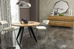 Bistrotisch Eiche massiv rund 70 cm