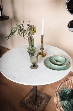 Bistrotisch Marmor weiss rund D 81