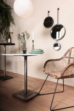 Bistrotisch Marmor weiss rund D 81