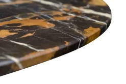 Bistrotisch Razor rund mit Marmorplatte schwarz 80