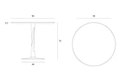 Bistrotisch Torsion Eiche natur D 90 cm