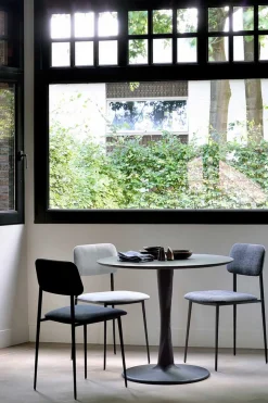 Bistrotisch Torsion Eiche schwarz D 90 cm