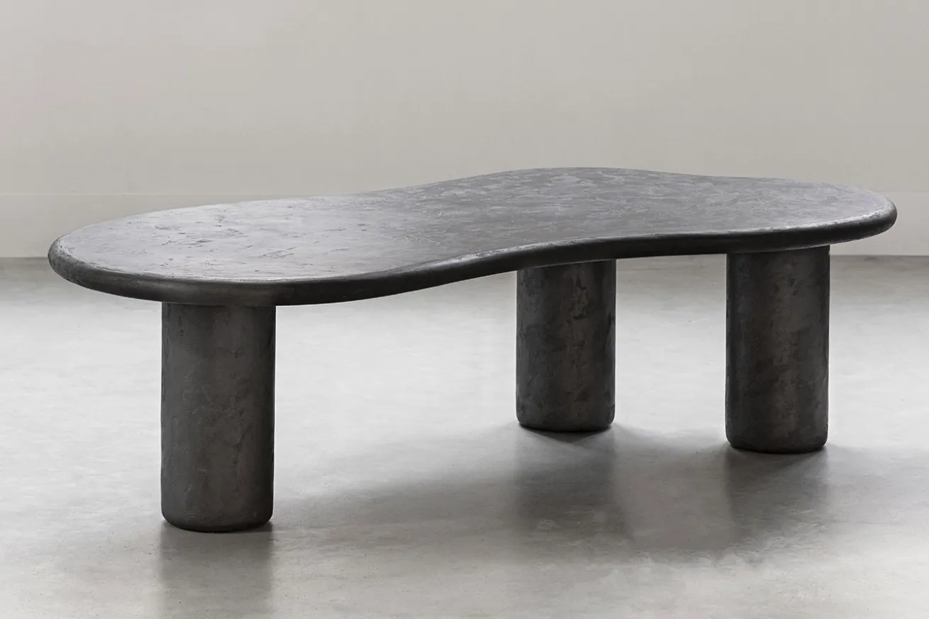 Couchtisch Curva schwarz B 130 cm