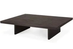 Couchtisch Grooves Teak schwarz B 140 cm