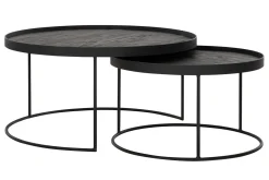 Couchtisch Highlight Set rund schwarz