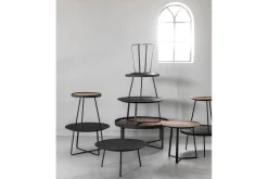 Couchtisch Highlight Teak schwarz D 50 cm