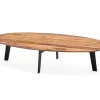 Couchtisch Massivholz Wildeiche oval