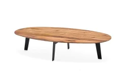 Couchtisch Massivholz Wildeiche oval