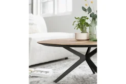 Couchtisch Metropole Teak Metall D 90 cm