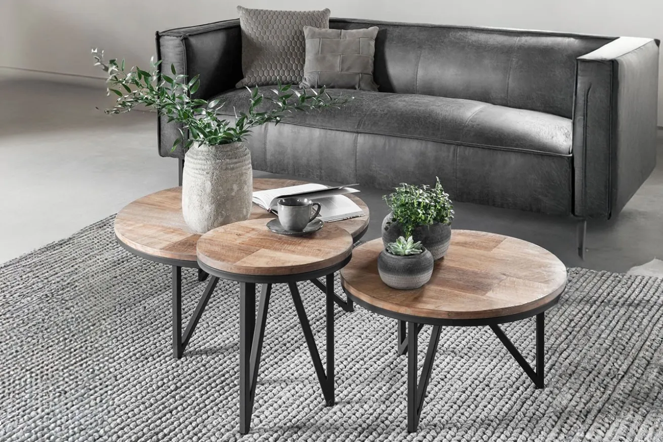 Couchtisch Odeon Teak natur D 40 cm