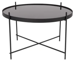 Couchtisch rund Metall glas