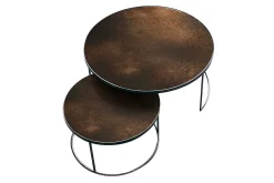 Couchtisch Set Nesting rund bronze