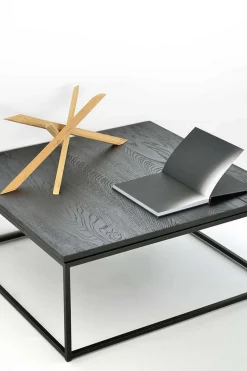 Couchtisch Thin Eiche Metall schwarz B 70 cm