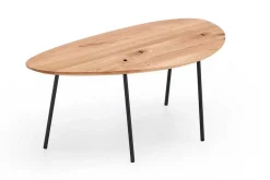 Couchtischset oval Eiche Massivholz