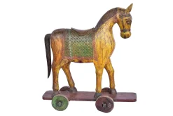 Deko Pferd auf Rollen H 109 cm