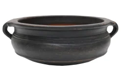 Dekotopf Ton braun H 15 cm