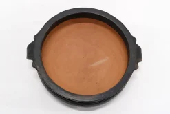 Dekotopf Ton braun H 15 cm