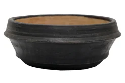 Dekotopf Ton grau H 14 cm