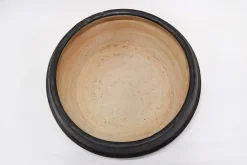 Dekotopf Ton grau H 14 cm