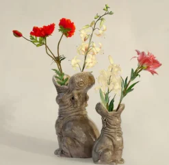 Dekovase Hungry Hippo grau XL