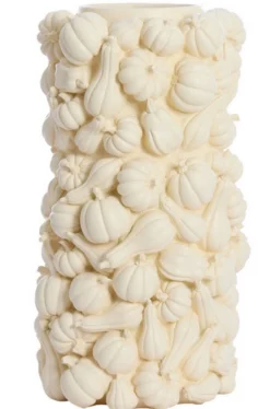 Dekovase Kürbis creme H 50 cm