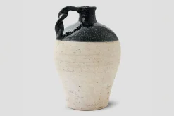 Dekovase Nora mit Griff elfenbein