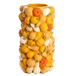 Dekovase Pumpkin gelb H 50 cm