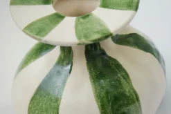 Dekovase Raja grünweiss klein