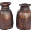 Dekovase Vintage Holz braun