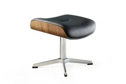 Designer Drehsessel Timeout Leder schwarz