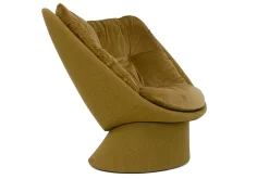 Designersessel Fabian Samt olivgrün