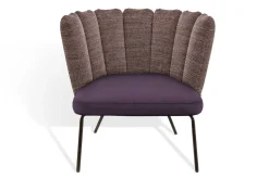Designersessel Gaia Lounge Stoff lila