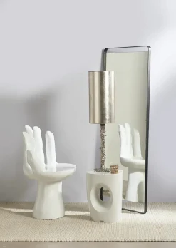 Designersessel Hand Polyester weiss