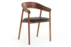 Designerstuhl Unaj mit Arm Nussbaum