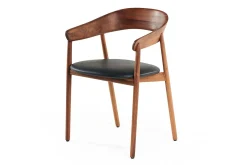 Designerstuhl Unaj mit Arm Nussbaum