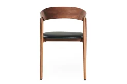 Designerstuhl Unaj mit Arm Nussbaum