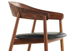 Designerstuhl Unaj mit Arm Nussbaum