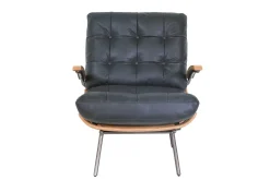 Designsessel Chester Leder schwarz