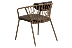 Designstuhl Baga mit zweiteiger Polsterung braun