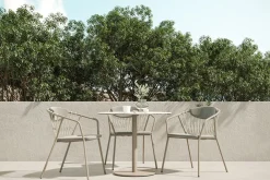 Designstuhl Baga mit zweiteiger Polsterung braun