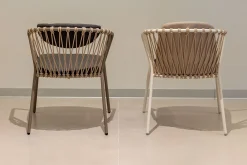 Designstuhl Baga mit zweiteiger Polsterung braun